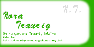 nora traurig business card